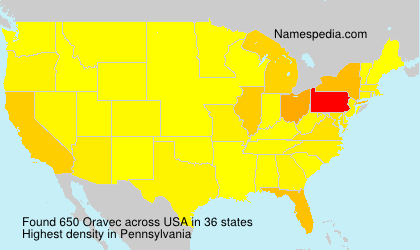 Surname Oravec in USA Surname Oravec in USA