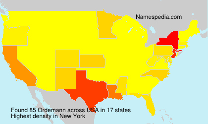 Surname Ordemann in USA Surname Ordemann in USA