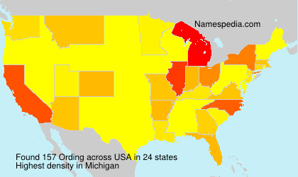 Surname Ording in USA Surname Ording in USA