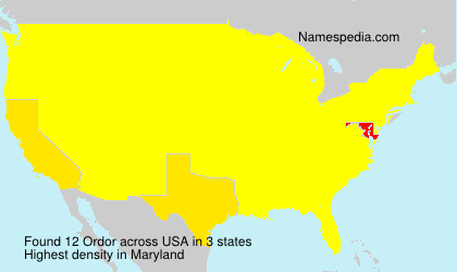 Surname Ordor in USA Surname Ordor in USA