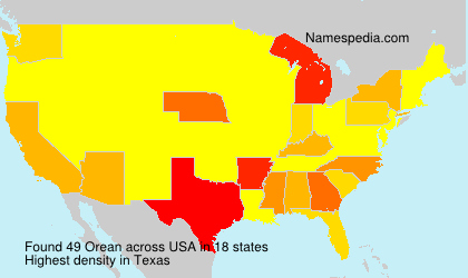 Surname Orean in USA