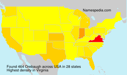 Surname Orebaugh in USA