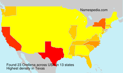 Surname Orellena in USA