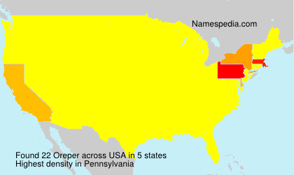 Surname Oreper in USA Surname Oreper in USA