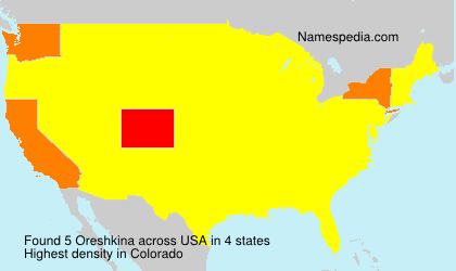 Surname Oreshkina in USA