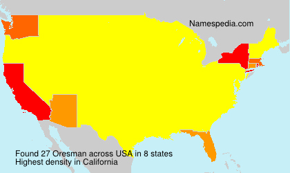 Surname Oresman in USA