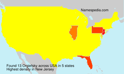 Surname Orgiefsky in USA Surname Orgiefsky in USA