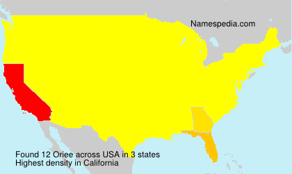 Surname Oriee in USA Surname Oriee in USA