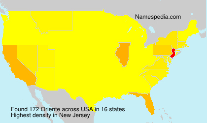Surname Oriente in USA Surname Oriente in USA