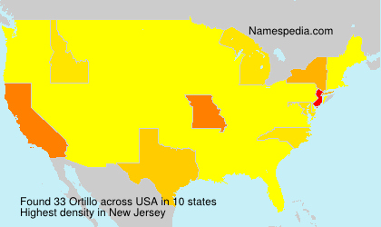 Surname Ortillo in USA Surname Ortillo in USA