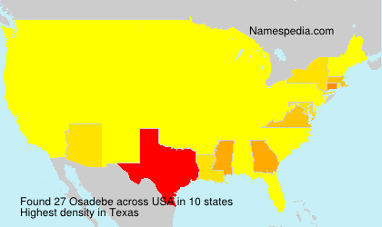 Surname Osadebe in USA Surname Osadebe in USA