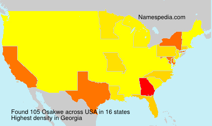 Surname Osakwe in USA Surname Osakwe in USA