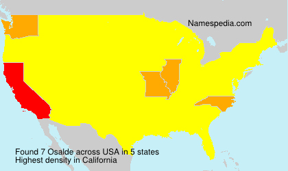 Surname Osalde in USA