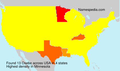Surname Osebe in USA Surname Osebe in USA
