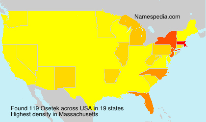 Surname Osetek in USA Surname Osetek in USA