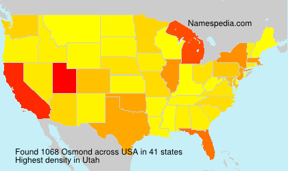 Surname Osmond in USA Surname Osmond in USA