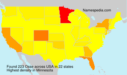 Surname Osse in USA