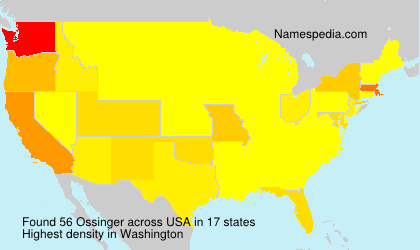 Surname Ossinger in USA Surname Ossinger in USA