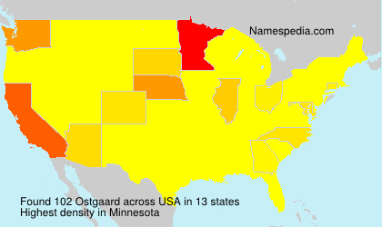 Surname Ostgaard in USA Surname Ostgaard in USA