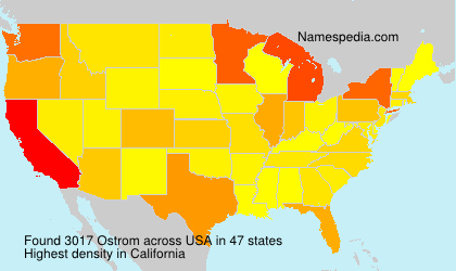 Surname Ostrom in USA