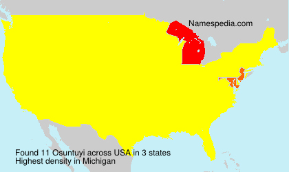 Surname Osuntuyi in USA