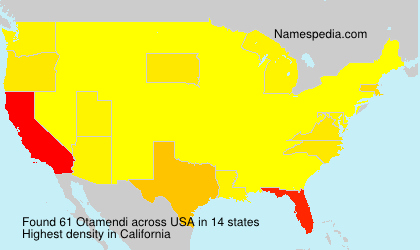 Surname Otamendi in USA Surname Otamendi in USA