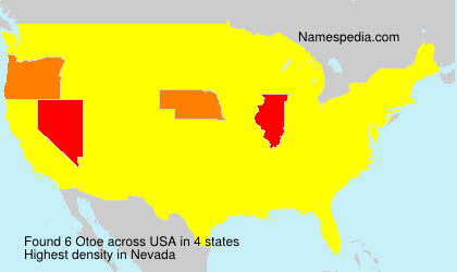 Surname Otoe in USA Surname Otoe in USA