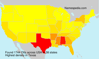 Surname Otts in USA