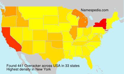 Surname Overacker in USA Surname Overacker in USA