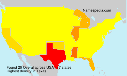 Surname Overal in USA Surname Overal in USA