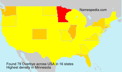 Surname Overbye in USA Surname Overbye in USA