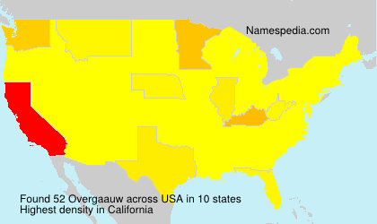 Surname Overgaauw in USA Surname Overgaauw in USA