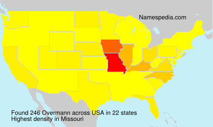 Surname Overmann in USA Surname Overmann in USA