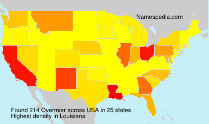 Surname Overmier in USA Surname Overmier in USA