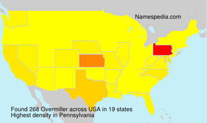 Surname Overmiller in USA Surname Overmiller in USA