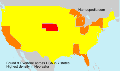 Surname Overtone in USA Surname Overtone in USA