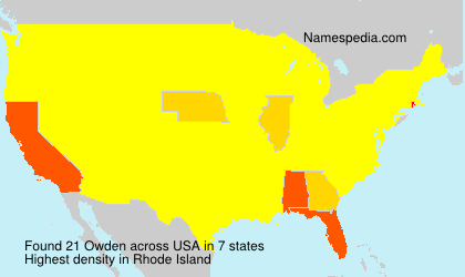 Surname Owden in USA Surname Owden in USA