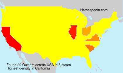 Surname Owdom in USA Surname Owdom in USA