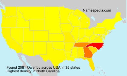 Surname Owenby in USA Surname Owenby in USA