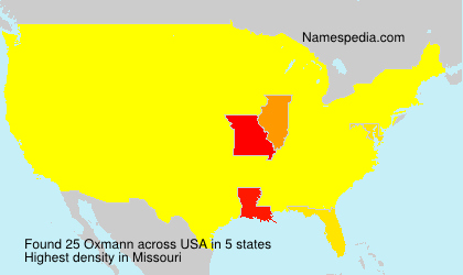 Surname Oxmann in USA Surname Oxmann in USA