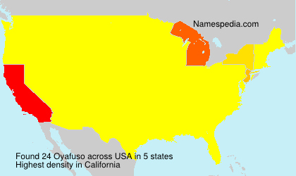 Surname Oyafuso in USA