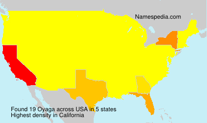Surname Oyaga in USA