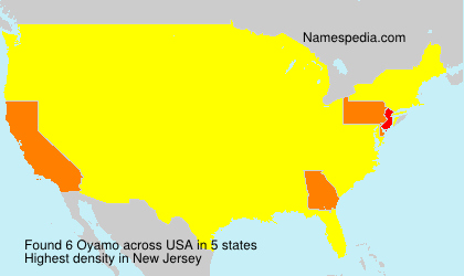 Surname Oyamo in USA