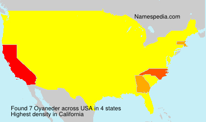 Surname Oyaneder in USA