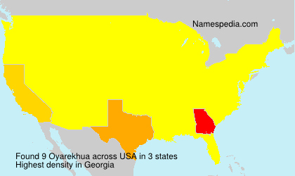 Surname Oyarekhua in USA