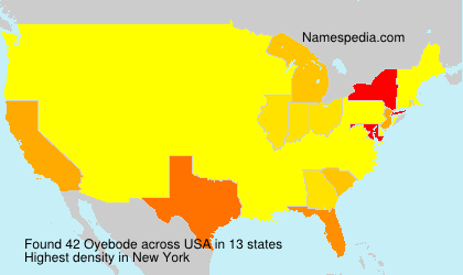 Surname Oyebode in USA Surname Oyebode in USA