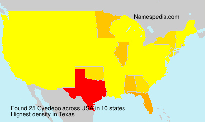 Surname Oyedepo in USA