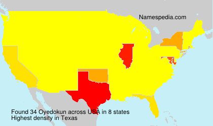 Surname Oyedokun in USA