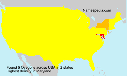 Surname Oyegbile in USA Surname Oyegbile in USA