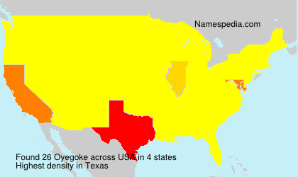 Surname Oyegoke in USA